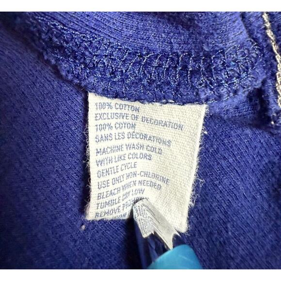 American Eagle Pullover Mens Large Blue Mock Neck Button Sweatshirt Casual - Picture 3 of 6